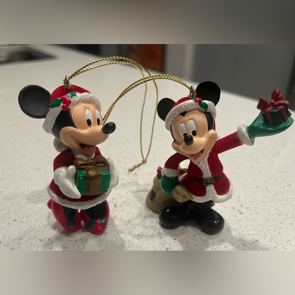 Mickey & Minnie Mouse Ornaments from Disney World.